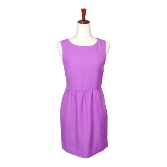 J Crew Factory Sleeveless Dress Purple Orchid Gathered Skirt Spring Sz 2 #1187 - Picture 1 of 5